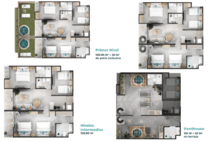 Proyecto Cruise On Land-Suite 3 habitaciones Connecting