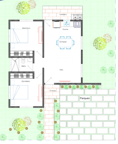 Villa de 2 habitaciones Planta-Alta Vista