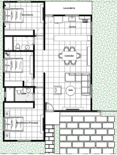 Villa de 3 habitaciones Planta-Alta Vista